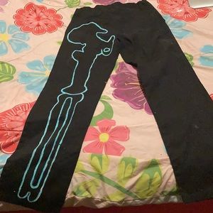 Custom skeleton leg polo stright jeans
